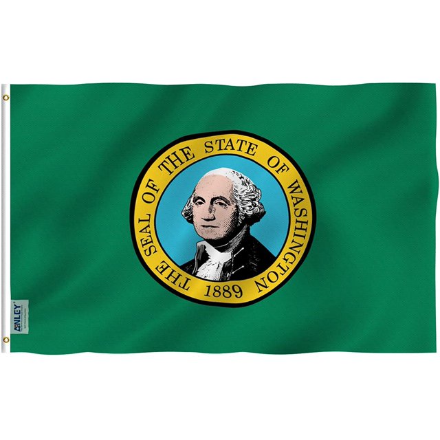 ANLEY Fly Breeze 3x5 Foot Washington State Flag - Washington WA Flags Polyester
