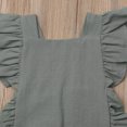 thumbnail image 2 of SUNSIOM Bébé Fille Combinaison Sans Manches Volant Solide Romper Tenue d'Été, 2 of 6