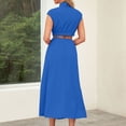 thumbnail image 3 of XZNGL Robe d'Été pour Femmes Aguichant Mode Femmes Été Unie Aguichant Ajourée Décontractée Mini Robe Sans Manches à Col Rond Robe d'Été Mini Robe pour Femmes Robe d'Été pour Femmes avec Manches, 3 of 4