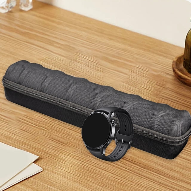 Fwttom Étui de Rangement Antichoc pour Montres avec Poignée, Organisateur Coussiné pour Montres Intelligentes Mécaniques, Protection de Voyage, Coquilles Rigides