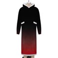 thumbnail image 4 of RXMEKW Gradient Fleece Hooded Robe for Men with Pockets, Long Sleeve Bathrobe for Lounging, Print, 4 of 4