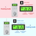 thumbnail image 4 of PC Smart Socket Thermostat Detachable Resettable Wireless ABS PC Multi-modes Child Safety Lock Button Control 16A Thermostats Backlight US Plug, 4 of 9