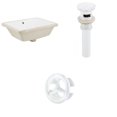 thumbnail image 1 of 18.25-in. W Rectangle Bathroom Undermount Sink Set In White - White Hardware - Overflow Drain Incl. AI-20575, 1 of 9