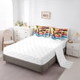 thumbnail image 3 of YST Ensemble Douillette 7 Pcs Gecko, Format Double, Lézard Arc-en-Ciel Reptile Animaux, Polyester, Lit en Sac, 3 of 5