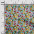 thumbnail image 2 of oneOone Polyester Spandex Light Blue Fabric Tropical Sewing Material Print Fabric By The Yard 56 Inch Wide, 2 of 5