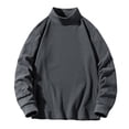 thumbnail image 1 of Timegard Fall Tops for Men High Neck Thermal Underwear Solid Color Comfy Pullover Casual Long Sleeve Tops, 1 of 7