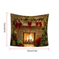 thumbnail image 1 of Xmas Fireplace Backdrop Christmas Tree Photography Background Party tree fireplace Banner Home Decoration, 95x73cm, 1 of 8