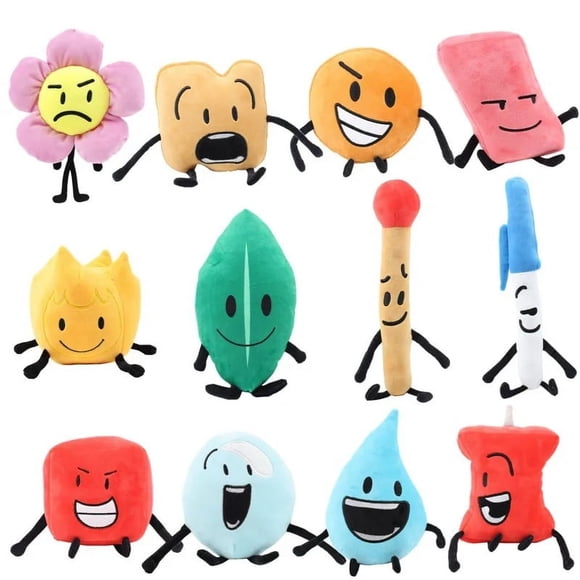 5/7/12/19pcs Bfdi Plushie Battle for Dream Island Plush Toys Stuffed Animal Cartoon Plant Soft Doll Leafy Firey Coiny Kids Gifts