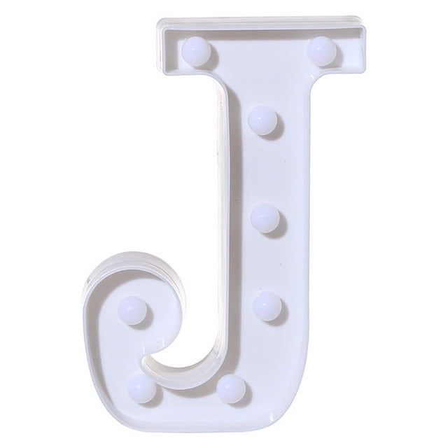 TopLLC Alphabet LED Letter Lights Light Up White Plastic Letters Standing Hanging A-M & on Clearance