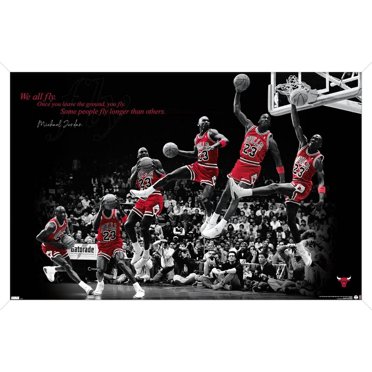 Michael Jordan - Fly Wall Poster, 22.375" x 34" Framed