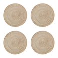 thumbnail image 2 of Ensemble de 4 Napperons Ronds Napperons Ronds en Coton Tressé pour Table de Cuisine Table à Manger Fête de Vacances, Or, 2 of 8