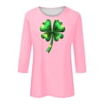 thumbnail image 4 of Elvqul T-Shirts pour Femmes à Manches 3/4 T-Shirts Mode T-Shirts Graphiques Col Rond Vacances Saint-Patrick Hauts Grande Taille pour Femmes Mignon, 4 of 5
