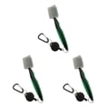 thumbnail image 1 of VONKY Stainless Steel Golf Club Brush Portable Handheld Replacement Solid Color Telescopic Double-sided Ball Brushes Green with Lid 3Set, 1 of 6