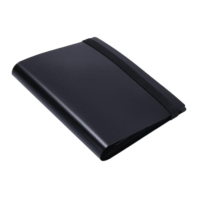 Baohd 4 Pockets Trading Card Carrying Binder Pocket Binder Case Storage Card Album black 21x17.5cm