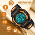 thumbnail image 2 of Montres pour Enfants Garçons Filles Montre Numérique Extérieur Étanche Montre de Sport avec Lumière LED Réveil Chronomètre Cadeau d'Anniversaire pour Enfants, 2 of 6