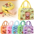 thumbnail image 3 of Oleegame 1 Pce Sac de Rangement pour Produits à Main Sac Isolé Sac pour Boîte à Lunch Sac à Lunch Chiot Brun (Isolation 3D) Violet, 3 of 8