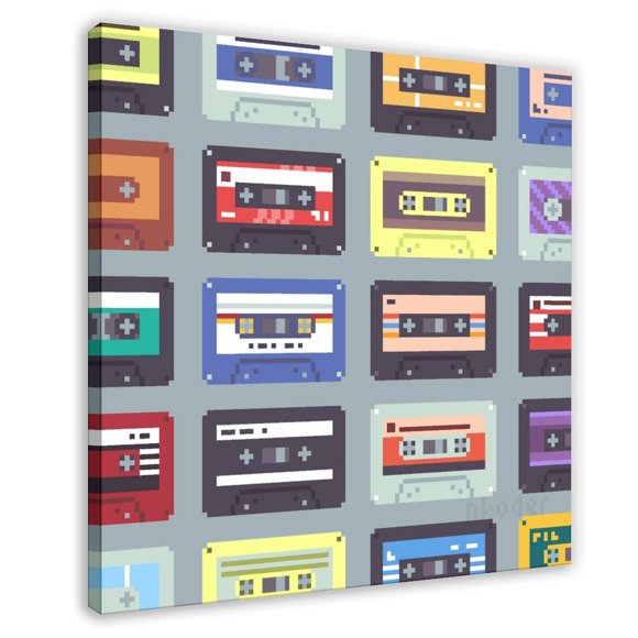 1pc Tape Nostalgia Canvas Print Living room bedroom bathroom decoration Canvas Wall Art Canvas Print Wall 16x16 picture frame picture frames