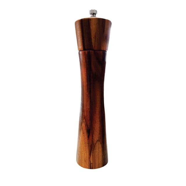 JS Gourmet - Moulin Manuel à Sel Ou à Poivre en Bois d'Acacia Foncé