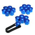 thumbnail image 2 of Almencla 20 Pieces 17mm Wheel Chrome Lug Nut Bolt Auto Hub Tyre Screw Protector Blue, 2 of 8