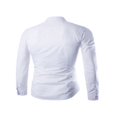 thumbnail image 4 of Men‘s Slim Fit Shirt Long Sleeve Button Down Tops Solid Color Casual Business Work  Shirts, 4 of 5
