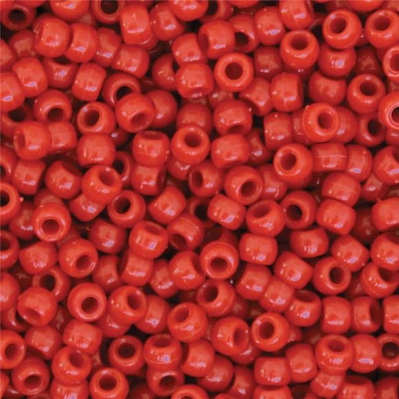 Dixon Ticonderoga PACAC355206-3 Pony Beads, Red - 1000 Piece - 3 per Pack