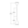 thumbnail image 2 of Lindsey 1 Light Pendant In Satin Nickel With Marble Print Shade 10", 2 of 2