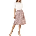 thumbnail image 2 of INSPIRE CHIC Women's Puff Shoulder Round Neck Collarless Ruffle Keyhole Back Blouse, 2 of 6