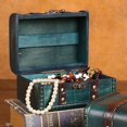 thumbnail image 4 of Jewelry Organizer Box Vintage High Capacity Antique Wooden Mini Treasure Chest Storage Box for Home, 4 of 8
