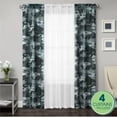 thumbnail image 1 of Your Zone 4 Piece Window Curtains Panel Set, 27.5" x 84" Gray Camo, 1 of 5