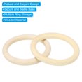 thumbnail image 4 of Unique Bargains 80mm Wooden Rings for Crafts, 10 Pack Natural Wood Rings Unfinished Wood Loop Circle, 4 of 8