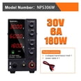 thumbnail image 1 of Alimentation Électrique DC Réglable 30V 10A Alimentation de Laboratoire LED 60V 5A Régulateur de Tension Stabilisateur Banc de Commutation Source, Excellente Compatibilité, 1 of 7