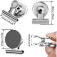 thumbnail image 2 of ZHIMEIFENG 12 Pack Heavy Duty Refrigerator Magnet Clips, Strong Stainless Steel Fridge Magnets, Scratch Free Metal Magnet Clips for Fridge, Whiteboard, Kitchen, Office, 2 of 6