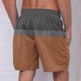 thumbnail image 2 of Plebaso Men's Color Block Shorts Beachwear Vacation Shorts Drawstring Summer Casual Shorts with Pockets, 2 of 4