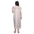 thumbnail image 3 of Moomaya Printed Cotton Sailor Collar Sleepwear For Ladies Button Down Nightdress, 3 of 5