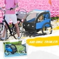 thumbnail image 4 of Aosom Remorque de Vélo 2 Places pour Enfants, Poussette pour Bébé avec Sac de Rangement, Bleu, 4 of 10