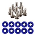thumbnail image 1 of DYNWAVECA 20 Pieces M6 Car Modification Screws Gasket Set, Bolts Screws License Washer Bolt, Engine Concave Screws , Blue, 1 of 6