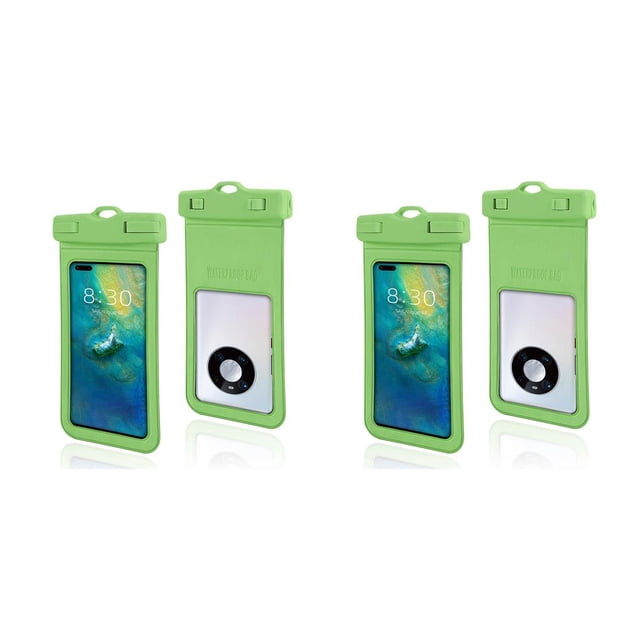 Maytalsory Waterproof Phone Pouch Fishing Smartphone Dry Bag with Lanyard Sealing Portable Protector Skiing Protection Case Green 2Set