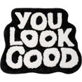 thumbnail image 1 of Gift2u Tapis de Bain « You Looks Good », 21x25 Po Tapis de Bain Doux et Confortable à Lettres, Tapis de Salle de Bain Absorbants Antidérapants Amusants, Tapis de Bain Mignons Lavables à la Machine pour Salle de Bain Chambre Entrée, 1 of 7