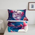 thumbnail image 4 of Erosebridal 3D Axolotl Comforter Sets Queen Size, Girls Room Decorative, Pink 3 Pieces, 4 of 6