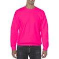 thumbnail image 1 of Gildan Mens Heavy Blend Crewneck Sweatshirt, M, Safety Pink, 1 of 6