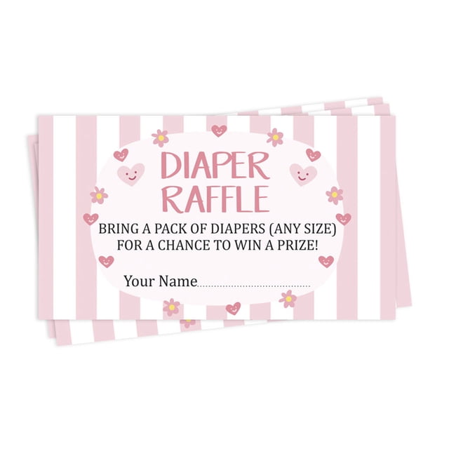 Inkdotpot 30Gender Neutral Baby ShowerDiaper Raffle Ticket Lottery Insert Cards Supplies Games For Baby Shower Party Bring A Pack Of Diapers To Win Favors Gifts And Prizes