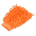 thumbnail image 1 of Unique Bargains Reusable Scratch-Free Cleaning Gloves Microfiber Chenille Mitts, Orange, 1 of 5