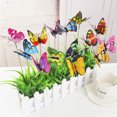 thumbnail image 4 of Koszal 50Pcs PVC Simulation Simple Couche Tiges Papillon Jardin Pelouse Décoration de la Maison, 4 of 7