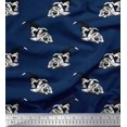 thumbnail image 1 of Soimoi Poly Georgette Fabric Basset Hound Dog Print Sewing Fabric Yard 52 Inch Wide, 1 of 3
