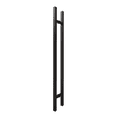 thumbnail image 1 of 60′′ Poignée de Tirage / Poussée de Porte d'Entrée Dos à Dos – Style Échelle Carrée en « H », Design Moderne / Acier Inoxydable 304, Fini Noir Mat / Usage Résidentiel et Commercial, 1 of 1