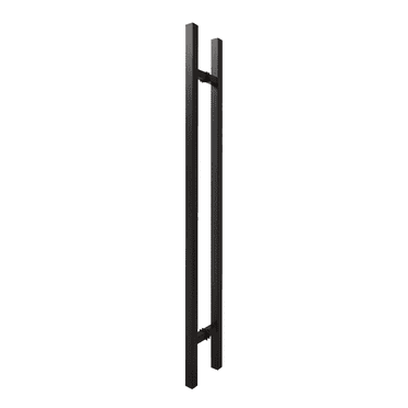 72″ Back-to-Back Entry Door Pull / Push Handle – Square ‘H’ Ladder Style, Modern Design | 304 Stainless Steel, Black Matte Finish | Residential & Commercial Use