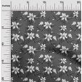thumbnail image 2 of oneOone Georgette Viscose Dark Gray Fabric Floral Sewing Craft Projects Fabric Prints By Yard 42 Inch Wide, 2 of 4
