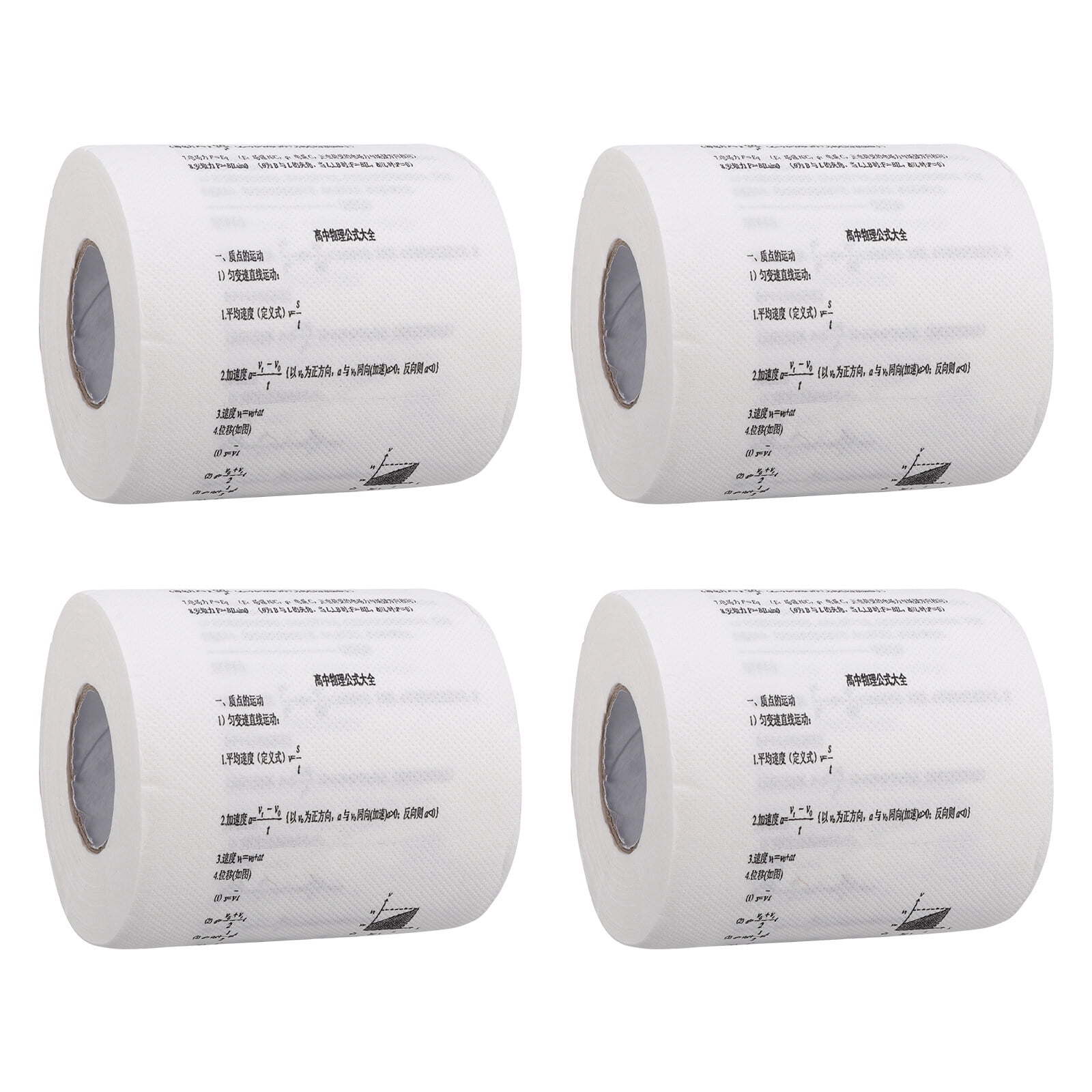4 Rolls Chemical Physics Formula Printed Toilet Tissue Funny Toilet Tissue