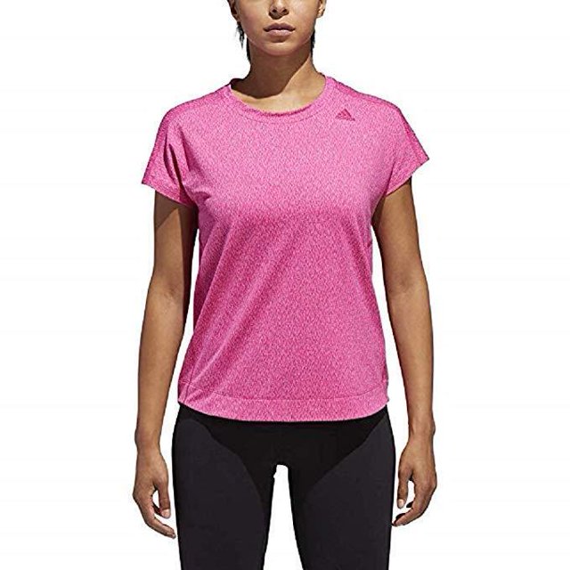 ADIDAS Climalite DH3671 T-Shirt Jacquard Haut Vrai Magenta Rose ( S )