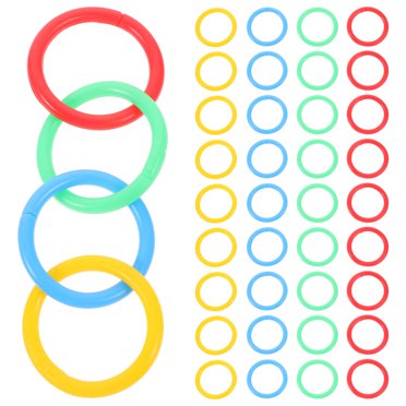 40Pcs Binder Rings Book Rings Binder Ring Plastic Binder Ring Decorative Binder Ring for Notebook